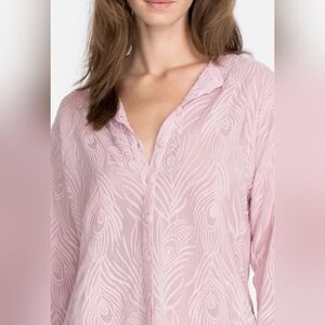 NWT Johnny Was Peacock Lenny Buttondown Bliuse, Size Large